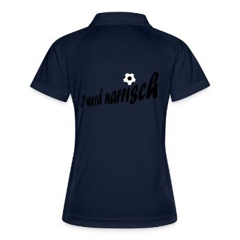 iwerdnarrisch - Frauen Polo atmungsaktiv - Navy/Weiß - Hinten