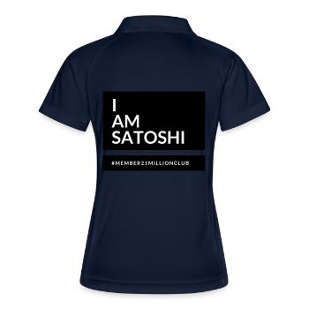 I am Satoshi - Women's Polo breathable - navy/white - Back