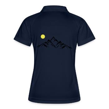 Montagnes - Polo respirant Femme - marine/blanc - Dos