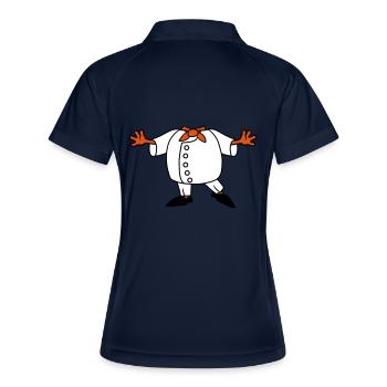 chef cuisinier tablier de corps cuisine restaurant surtout - Polo respirant Femme - marine/blanc - Dos