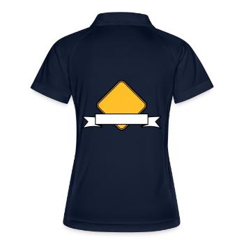 bouclier avertissement attention danger danger att - Polo respirant Femme - marine/blanc - Dos