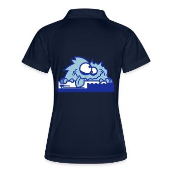 Hairy DJ Monster Horror Halloween Mixer Fun - Women's Polo breathable - navy/white - Back