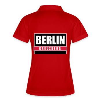 Berlin Kreuzberg capital Berlin T-shirts - Polo respirant Femme - rouge/blanc - Dos