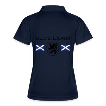 "Rampant Lion" de l'Ecosse - Polo respirant Femme - marine/blanc - Dos