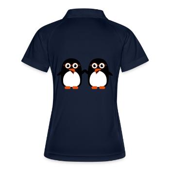 pinguine_geeks_c3 - Women's Polo breathable - navy/white - Back