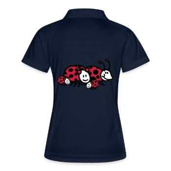 Coccinelle famille papa maman parents d'enfants - Polo respirant Femme - marine/blanc - Dos