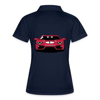Rennwagen sportwagen - Frauen Polo atmungsaktiv - Navy/Weiß - Hinten