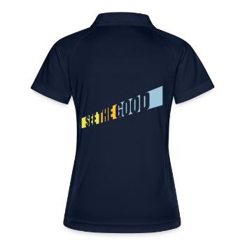 voir la bonne citation - Polo respirant Femme - marine/blanc - Dos