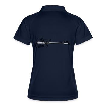 Electric bass strings - Women's Polo breathable - navy/white - Back