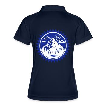 Mountains Nature Logo - Women's Polo breathable - navy/white - Back