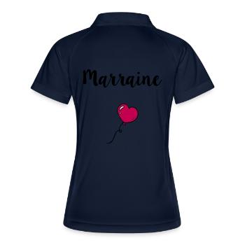 Patin Herz - Frauen Polo atmungsaktiv - Navy/Weiß - Hinten