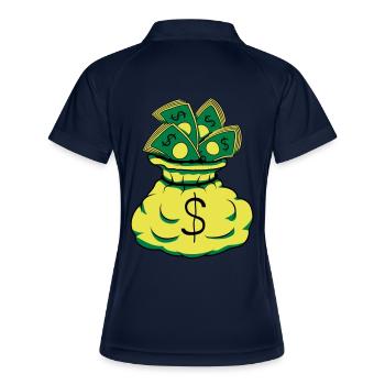 Money Sack Notes - Women's Polo breathable - navy/white - Back