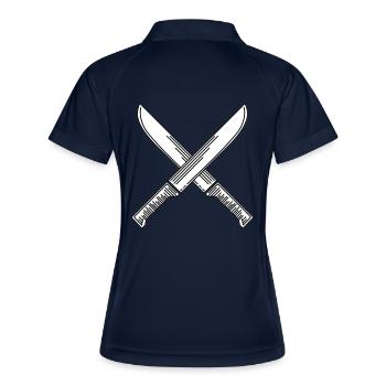Couteaux - Polo respirant Femme - marine/blanc - Dos