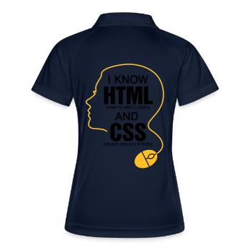 I know how to meet girls! - Women's Polo breathable - navy/white - Back
