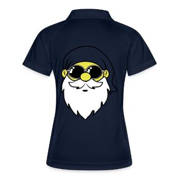 Zwerg lustig witzig Sonnenbrille - Frauen Polo atmungsaktiv - Navy/Weiß - Hinten