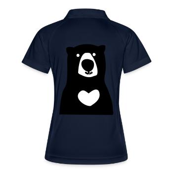 bear - Women's Polo breathable - navy/white - Back