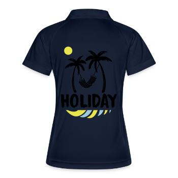 Palms Relax Holiday - Women's Polo breathable - navy/white - Back