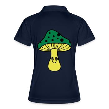 Champignon hypnotique - Polo respirant Femme - marine/blanc - Dos