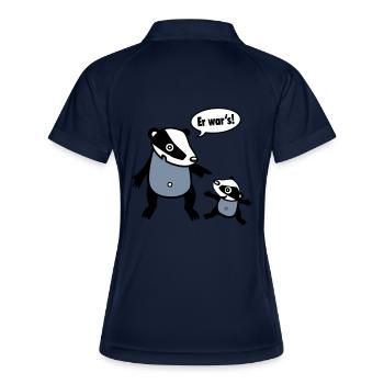 Badger - Big Brother - Little Brother - Polo respirant Femme - marine/blanc - Dos
