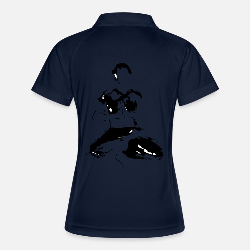 yogi - Women's Polo breathable - navy/white