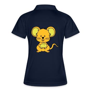Mouse Comic - Women's Polo breathable - navy/white - Back
