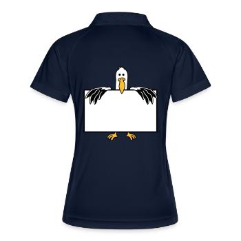 moeve with frame text field - Women's Polo breathable - navy/white - Back