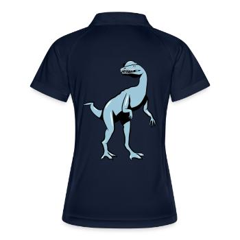 Dilophosaurus dinosaure de dinosaures - Polo respirant Femme - marine/blanc - Dos