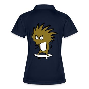 Skate-hérisson "Knut H. Heckmann" - Polo respirant Femme - marine/blanc - Dos