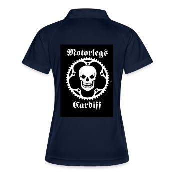 Motörlegs Cardiff - Women's Polo breathable - navy/white - Back