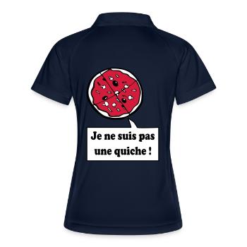 pizza - Polo respirant Femme - marine/blanc - Dos