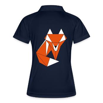 Fuchs - Frauen Polo atmungsaktiv - Navy/Weiß - Hinten