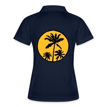 Palmiers du Soleil des Fêtes - Polo respirant Femme - marine/blanc - Dos