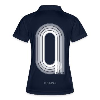 Laufen - Triathlon Team - Frauen Polo atmungsaktiv - Navy/Weiß - Hinten