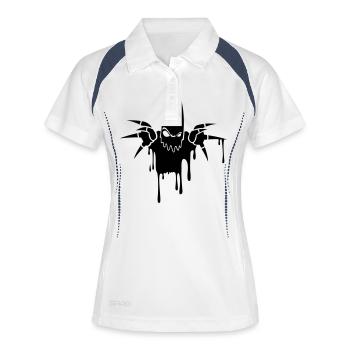 Diable par Won (ABC) - Polo respirant Femme - blanc/marine - Devant