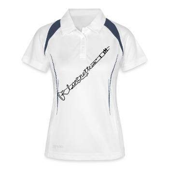 klarinette - Frauen Polo atmungsaktiv - Weiß/Navy - Vorne