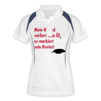 My moped loses no oil - Women's Polo breathable - white/navy - Front