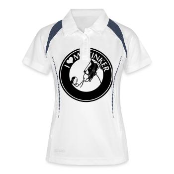 Love my Tinker - Frauen Polo atmungsaktiv - Weiß/Navy - Vorne
