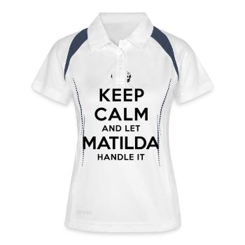 keep calm and let matilda handle it - Women's Polo breathable - white/navy - Front