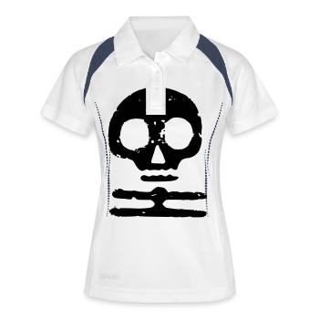 Mort blanche Finlande - Polo respirant Femme - blanc/marine - Devant