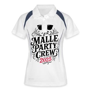 Malle Party Crew 2025 - Women's Polo breathable - white/navy - Front