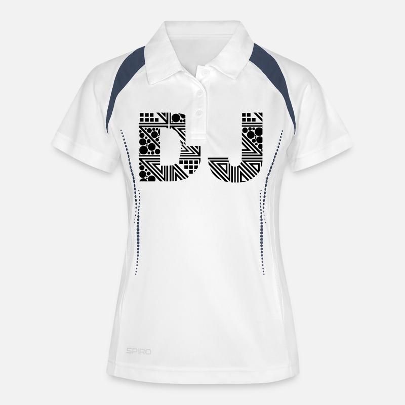 DJ - Women's Polo breathable - white/navy