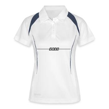 Ligne 2025 - Polo respirant Femme - blanc/marine - Devant