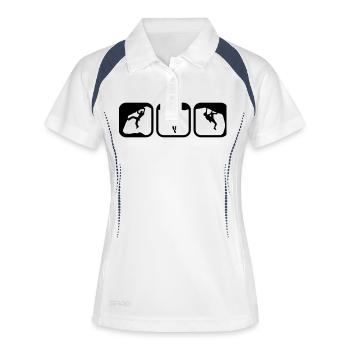 climbing-set - Frauen Polo atmungsaktiv - Weiß/Navy - Vorne