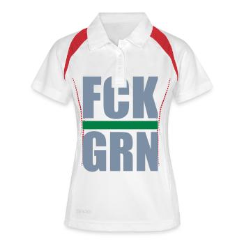 FCK GRN | Colors changeable - Women's Polo breathable - white/navy - Front