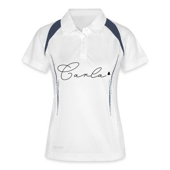 Name Carla - Women's Polo breathable - white/navy - Front