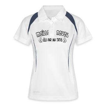 Beste Nichte - Frauen Polo atmungsaktiv - Weiß/Navy - Vorne