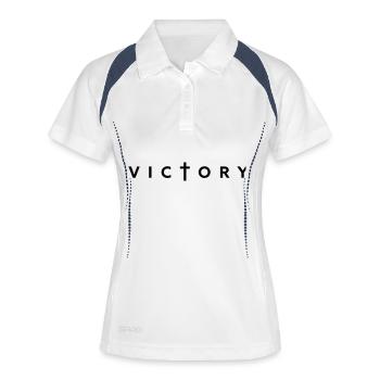 Victoire - Polo respirant Femme - blanc/marine - Devant