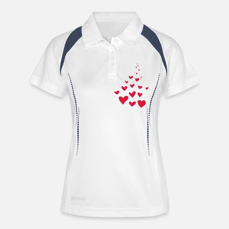 hearts - Women's Polo breathable - white/navy