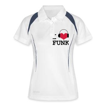 I Love Funk ! - Polo respirant Femme - blanc/marine - Devant