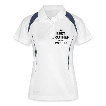 best brother in the world - Women's Polo breathable - white/navy - Front